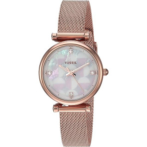 Klokkerem Fossil ES4566 Stål Rose 12mm